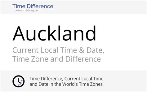 what is the time difference auckland nz.